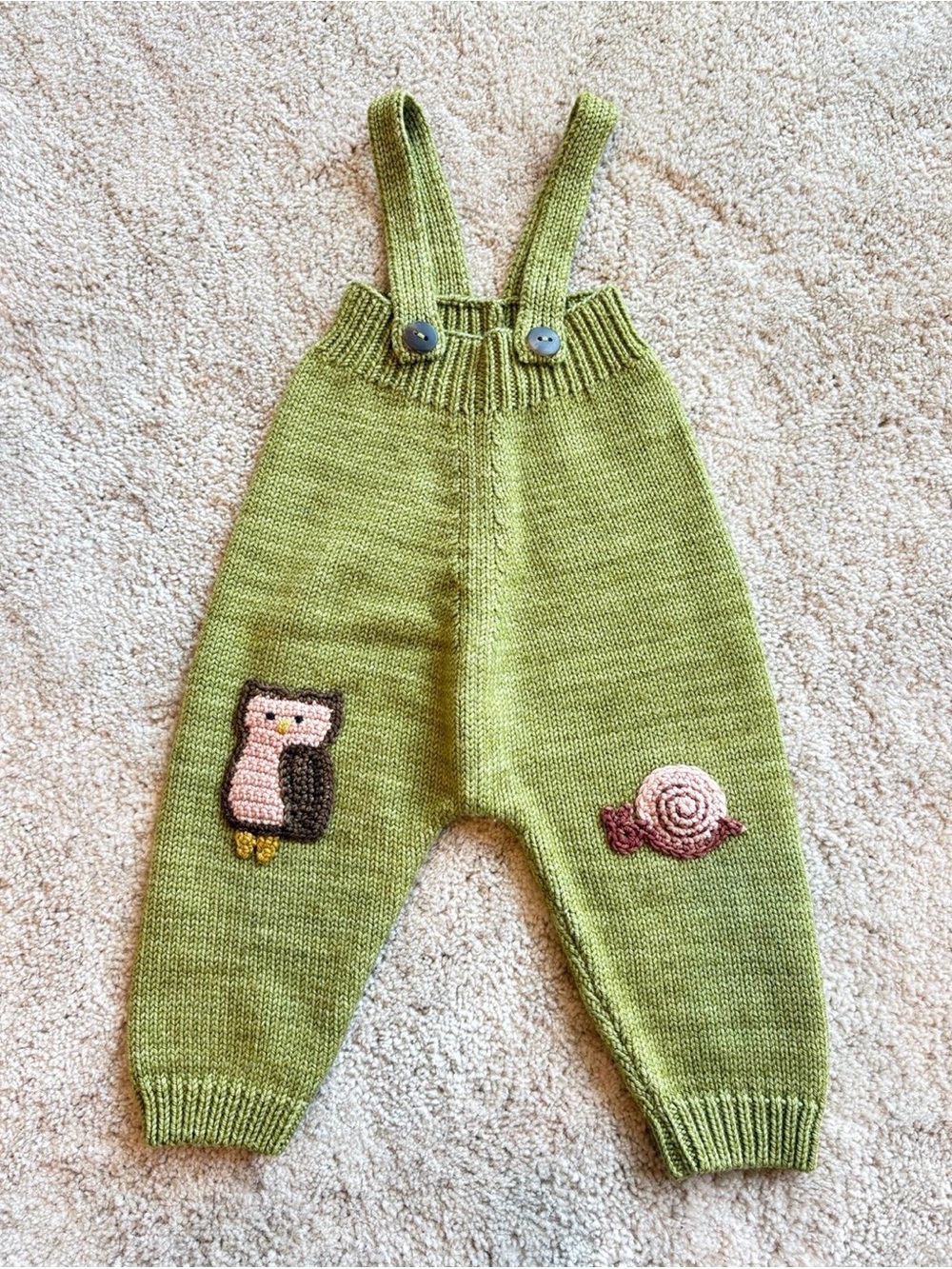 Misha & Puff / Meadow Merino wool overalls 6-12m